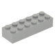 LEGO kocka 2x6, világosszürke (2456)